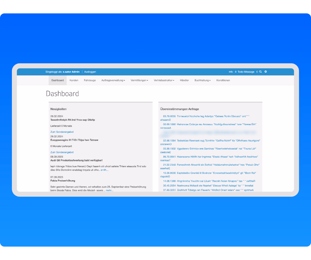 End-to-end CRM architecture with deep vehicle data integration
